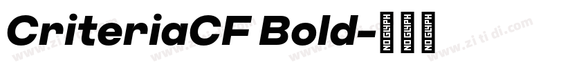 CriteriaCF Bold字体转换